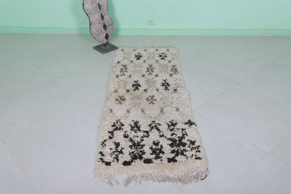 Handwoven Moroccan Rug 2.1 x 5.7 FT | Berber Tribal Motifs Carpet