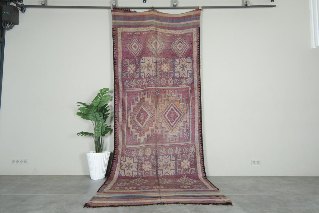 Geometric runner Moroccan rug - 5.3 ft x 13.7 ft - Handmade carpet
