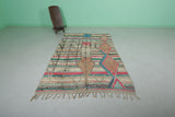 Vintage colourful handmade contemporary rug 4.9 FT X 8.4 FT