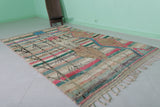 Vintage colourful handmade contemporary rug 4.9 FT X 8.4 FT