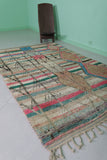 Vintage colourful handmade contemporary rug 4.9 FT X 8.4 FT