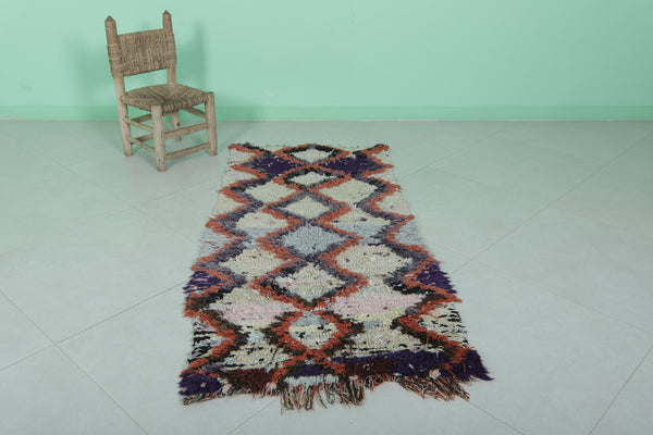 Vintage runner berber Moroccan rug | Handmade carpet 2.5 FT X 5.6 FT