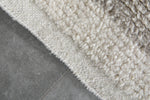 Tribal Moroccan Rug 4.7 x 6.7 ft - Gray with Bright Symbols
