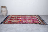 Moroccan vintage rug 5.7 X 9.6 Feet