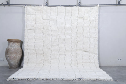White Moroccan rug 8.1 X 10.5 Feet