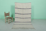 Vintage Moroccan Berber Handwoven Wedding Blanket – 3.3 FT x 5.9 FT | Authentic Decorative Carpet