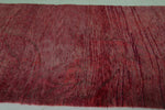 Red Vintage Handmade Moroccan Runner Rug | 4.5 x 10.3 ft