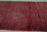 Red Vintage Handmade Moroccan Runner Rug | 4.5 x 10.3 ft