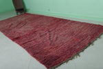 Red Vintage Handmade Moroccan Runner Rug | 4.5 x 10.3 ft
