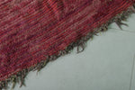 Red Vintage Handmade Moroccan Runner Rug | 4.5 x 10.3 ft