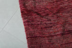Red Vintage Handmade Moroccan Runner Rug | 4.5 x 10.3 ft