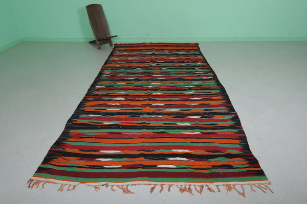 Vibrant entryway berber Moroccan rug - 5.9 FT X 12.7 FT