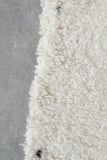 Handmade Moroccan Rug 5.4 x 7.6 ft - Black Dots on Cream Wool