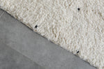 Handmade Moroccan Rug 5.4 x 7.6 ft - Black Dots on Cream Wool