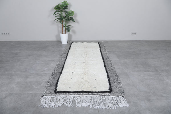 Moroccan handmade berber runner rug 3.7 FT x 9 FT | Traditional wool design