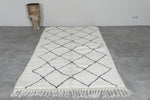 Beni Ourain Moroccan Rug 4.6 x 7.8 ft - Handmade Wool Carpet