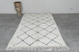 Beni Ourain Moroccan Rug 4.6 x 7.8 ft - Handmade Wool Carpet