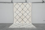Beni Ourain Moroccan Rug 4.6 x 7.8 ft - Handmade Wool Carpet