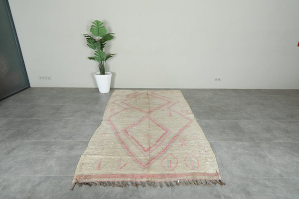 Beige Moroccan azilal rug - 5 ft x 9 ft