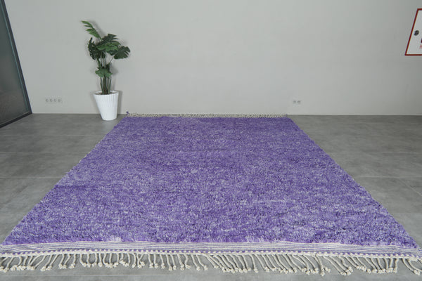 Moroccan purple shaggy area rug - Custom wool size