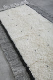 Moroccan handmade berber runner rug 3.7 FT X 9 FT