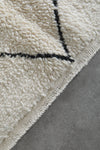Beni Ourain Moroccan Rug 4.6 x 7.8 ft - Handmade Wool Carpet