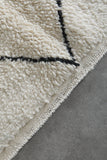 Beni Ourain Moroccan Rug 4.6 x 7.8 ft - Handmade Wool Carpet