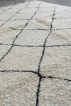 Beni Ourain Moroccan Rug 4.6 x 7.8 ft - Handmade Wool Carpet