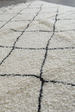 Beni Ourain Moroccan Rug 4.6 x 7.8 ft - Handmade Wool Carpet