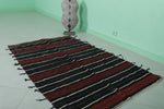 Beautiful handwoven berber moroccan kilim  3.6 FT X 5.2 FT