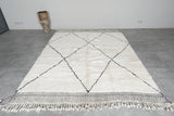Large Beni Ourain Rug 6.9 x 9.3 ft - Moroccan Wool Carpet