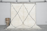 Large Beni Ourain Rug 6.9 x 9.3 ft - Moroccan Wool Carpet