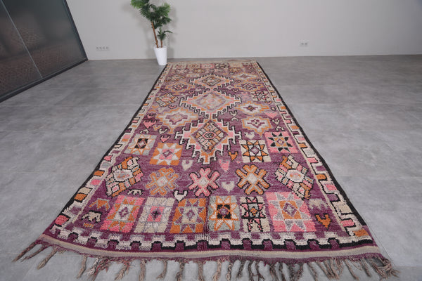 Vintage Moroccan rug – 5.8 x 12.5 ft | Warm toned geometric patterns