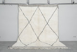 Large Beni Ourain Rug 6.9 x 9.3 ft - Moroccan Wool Carpet