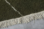 Custom moroccan berber rug, green Handmade beni ourain carpet