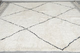 Large Beni Ourain Rug 6.9 x 9.3 ft - Moroccan Wool Carpet