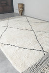 Large Beni Ourain Rug 6.9 x 9.3 ft - Moroccan Wool Carpet