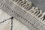 Large Beni Ourain Rug 6.9 x 9.3 ft - Moroccan Wool Carpet