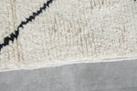 Wool Beni Ourain Rug 4.8 x 7.5 ft - Black Diamond Pattern