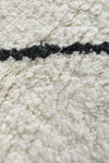 Wool Beni Ourain Rug 4.8 x 7.5 ft - Black Diamond Pattern