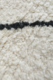 Wool Beni Ourain Rug 4.8 x 7.5 ft - Black Diamond Pattern