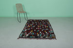 Vintage Colorful Handmade Berber Rug – 3.6 x 5.5 ft | Authentic Moroccan Carpet