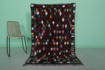 Vintage Colorful Handmade Berber Rug – 3.6 x 5.5 ft | Authentic Moroccan Carpet