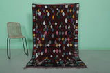 Vintage Colorful Handmade Berber Rug – 3.6 x 5.5 ft | Authentic Moroccan Carpet
