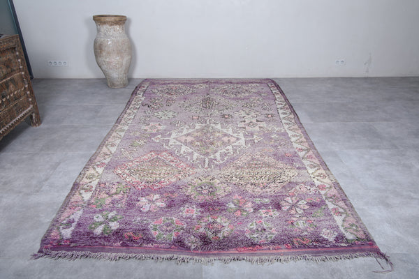 Elegant boujaad Moroccan rug - Soft purple hues 6.5 x 11.2 Feet