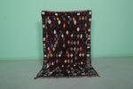Vintage Colorful Handmade Berber Rug – 3.6 x 5.5 ft | Authentic Moroccan Carpet