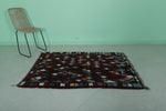 Vintage Colorful Handmade Berber Rug – 3.6 x 5.5 ft | Authentic Moroccan Carpet