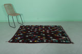 Vintage Colorful Handmade Berber Rug – 3.6 x 5.5 ft | Authentic Moroccan Carpet
