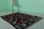 Vintage Colorful Handmade Berber Rug – 3.6 x 5.5 ft | Authentic Moroccan Carpet