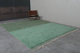 Two-Tone Green Moroccan Rug - 8.2 X 10.1 Feet, Elegant Handwoven Floor Accent